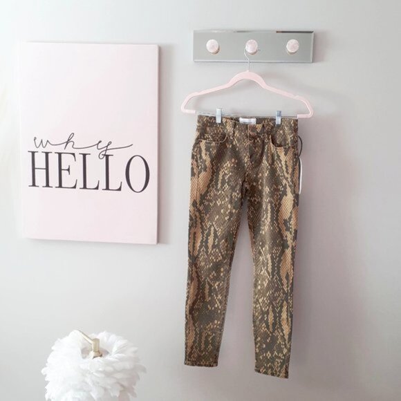 NWT Current | Elliott python print skinny crop jeans - Picture 14 of 16